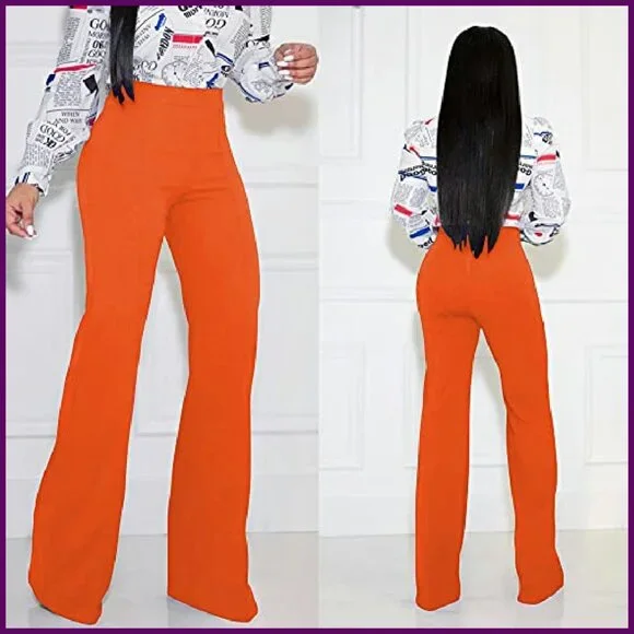 High Waisted Bootcut Work Pants Stretchy Pull On Wrinkle Free - Picture 6 of 7